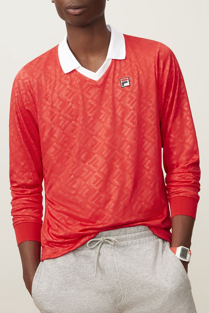 Fila Polo Herre Rød Carter Johnny Collar 128759-PNG